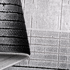 SHARED | Wold Grey Abstract Modern Machine Woven Bordered Living Room photo 4