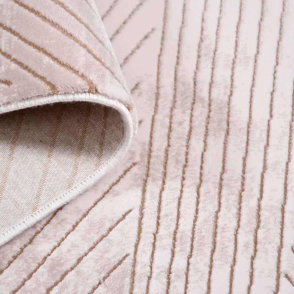 SHARED | Cornice Blush Pink Cream Geometric Modern Machine Woven Livi photo 4