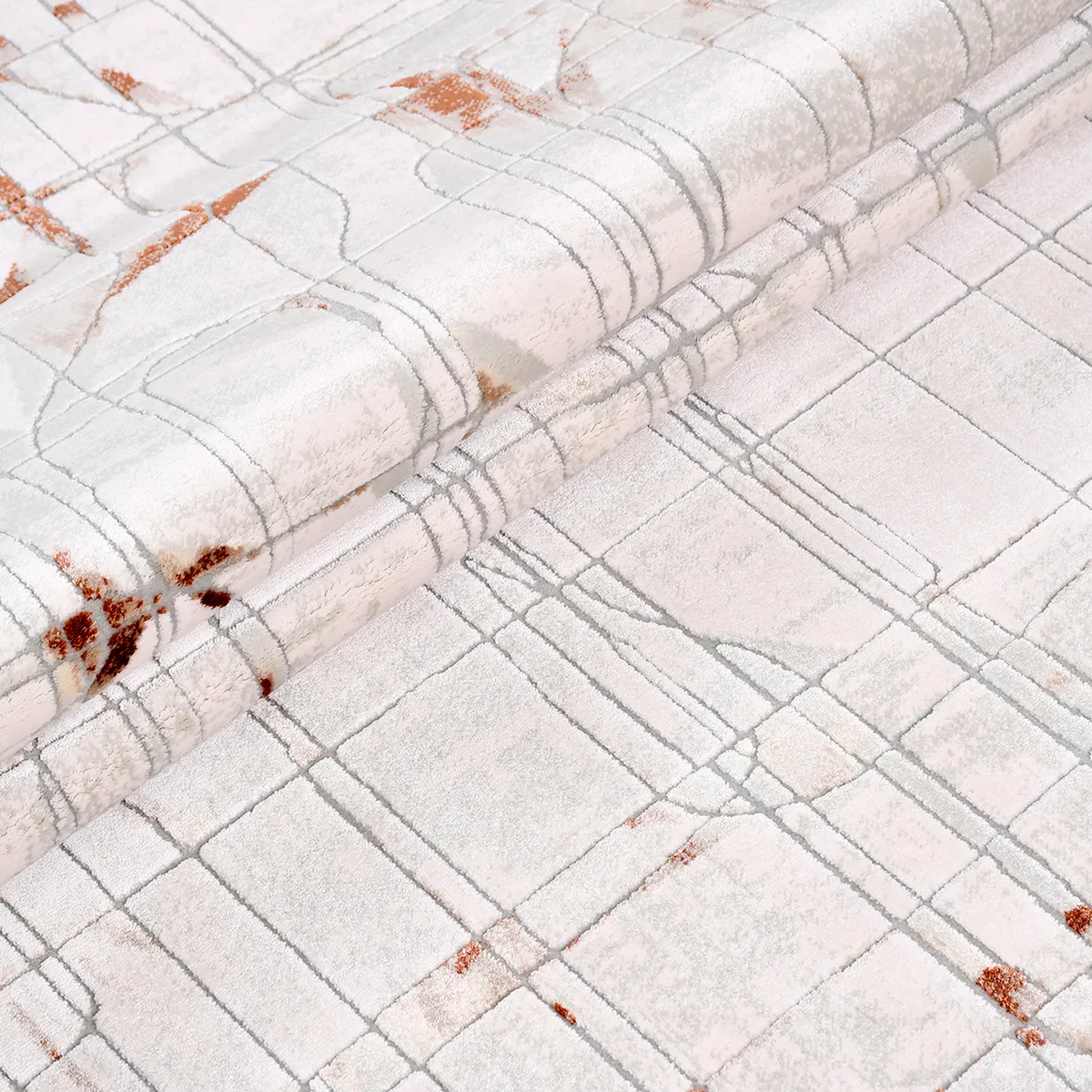 SHARED | Gentian Cream Beige Abstract Modern Machine Woven Living Roo photo 4