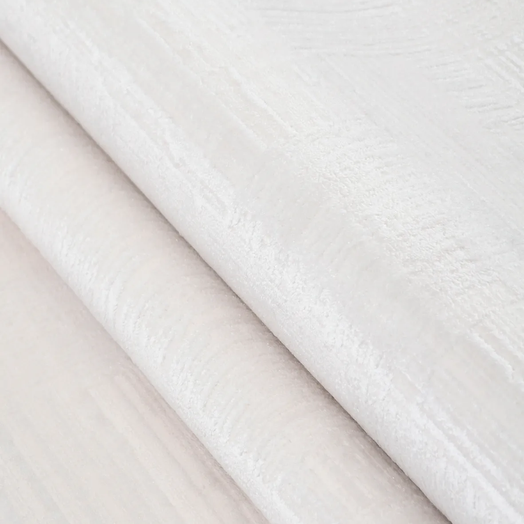 SHARED | Miletus Cream Solid Modern Machine Woven Fringe Living Room  photo 4