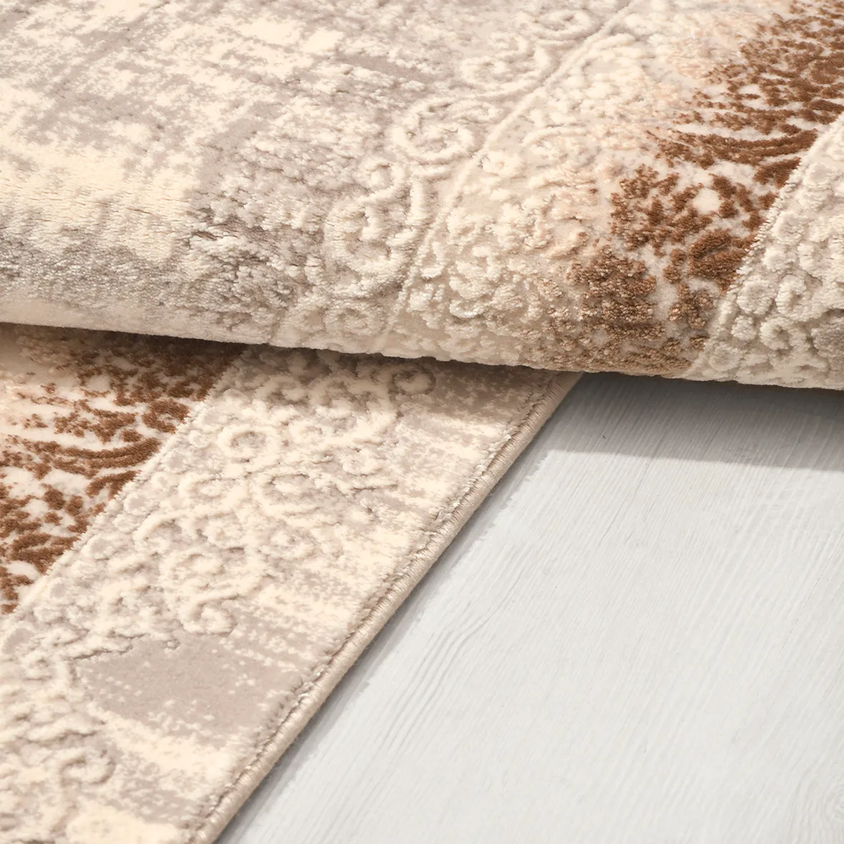 SHARED | Bellcote Patchwork Transitional Modern Cream Grey Copper Liv photo 4