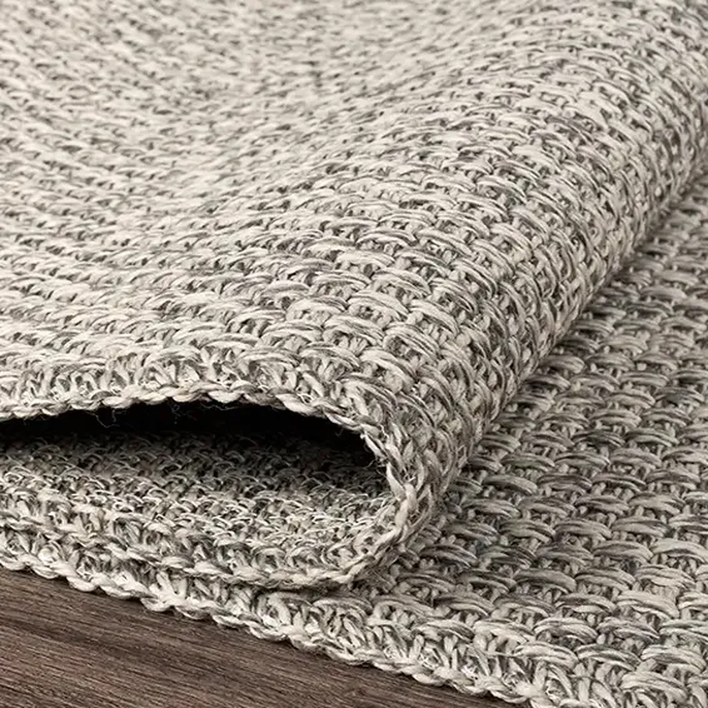 SHARED | Galena Grey Solid Textured Machine Woven Modern Living Room  photo 4