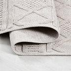 SHARED | Azurite Cream Boho Geometric Textured Machine Woven Living R photo 4