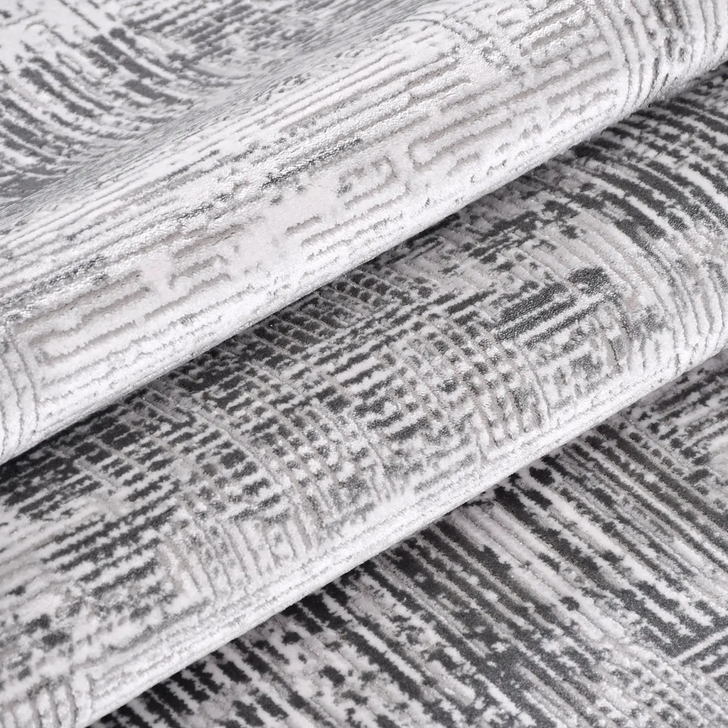 SHARED | Thornfield Grey Cream Abstract Modern Machine Woven Living R photo 4