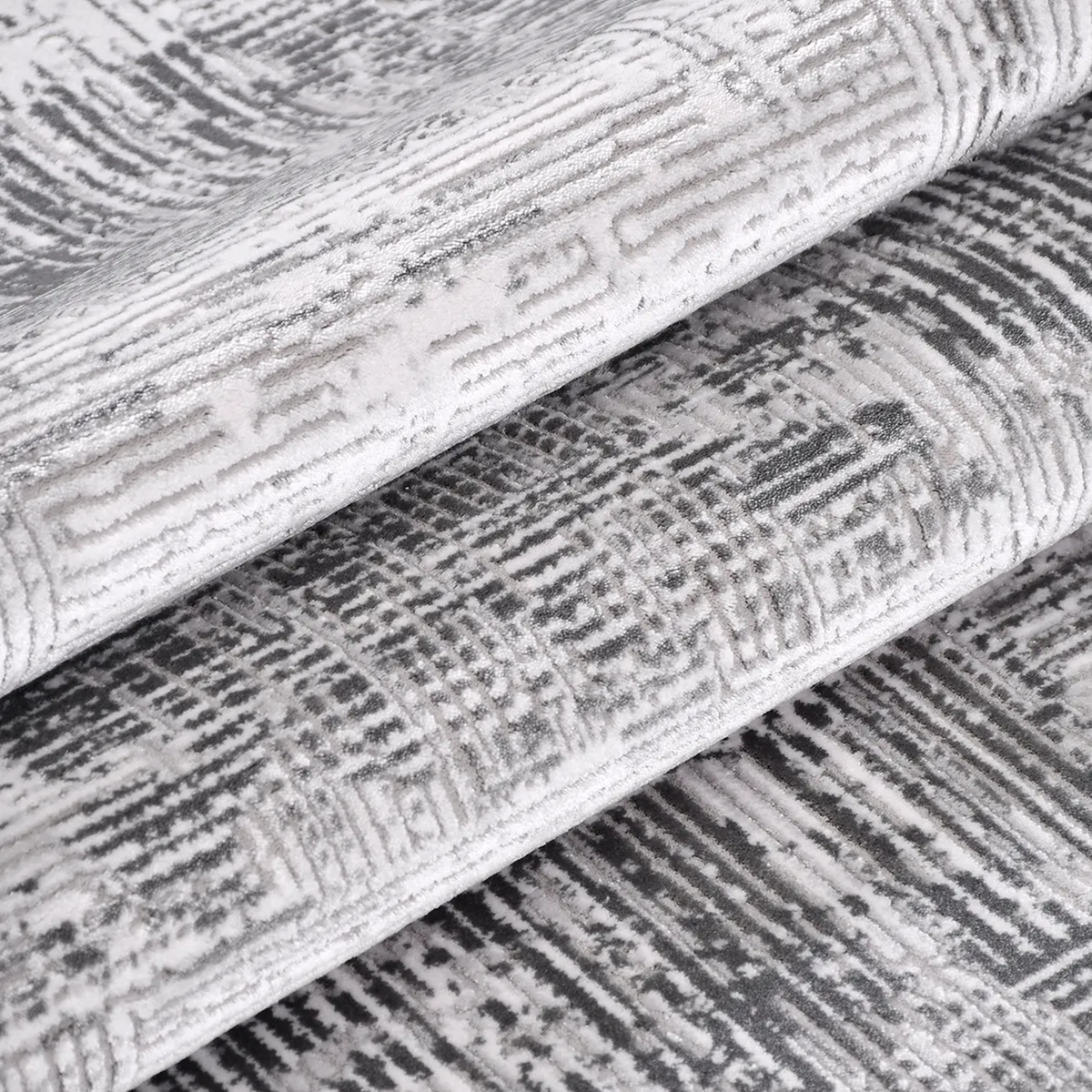 SHARED | Thornfield Grey Cream Abstract Modern Machine Woven Living R photo 4