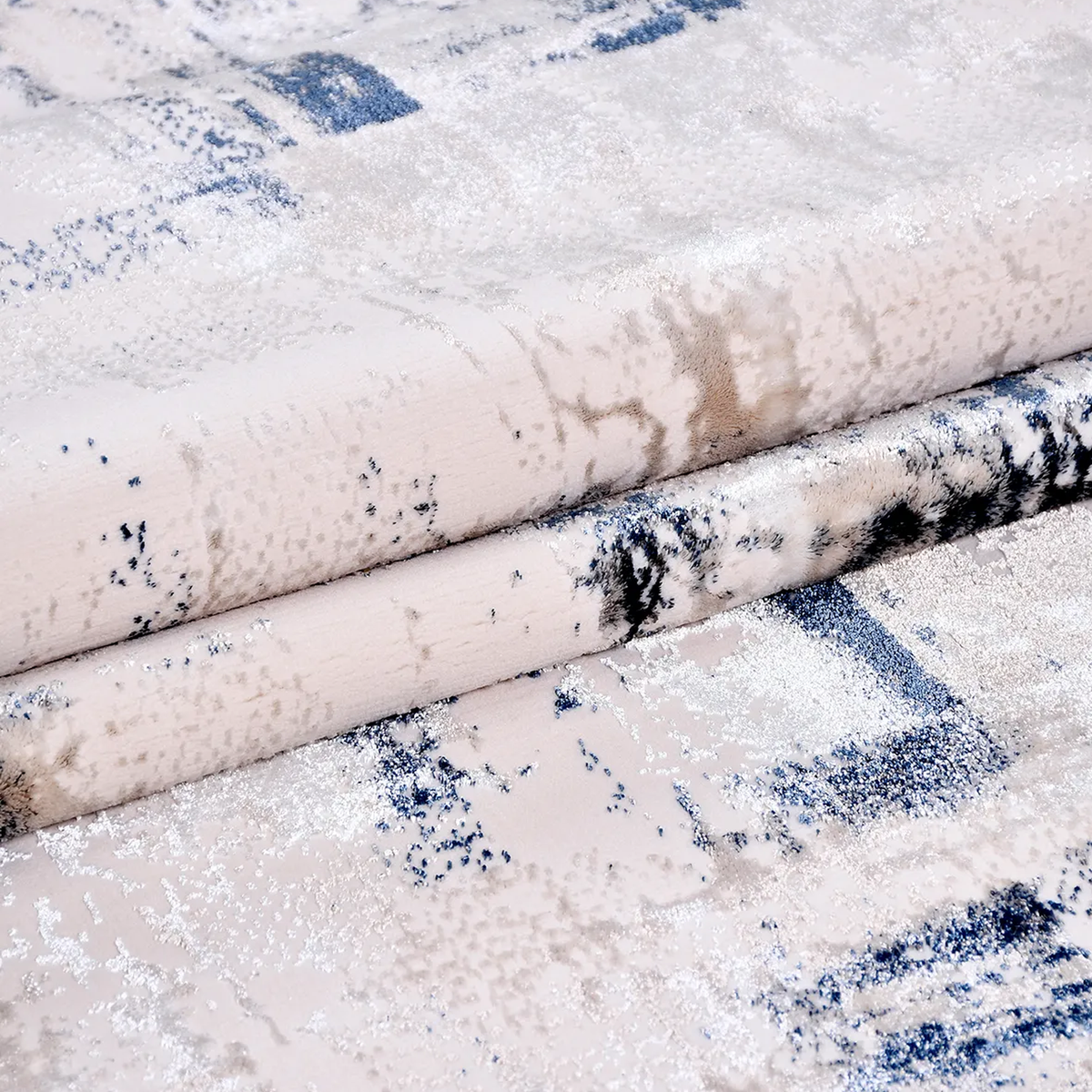 SHARED | Almond Cream Navy Abstract Modern Machine Woven Living Room  photo 4