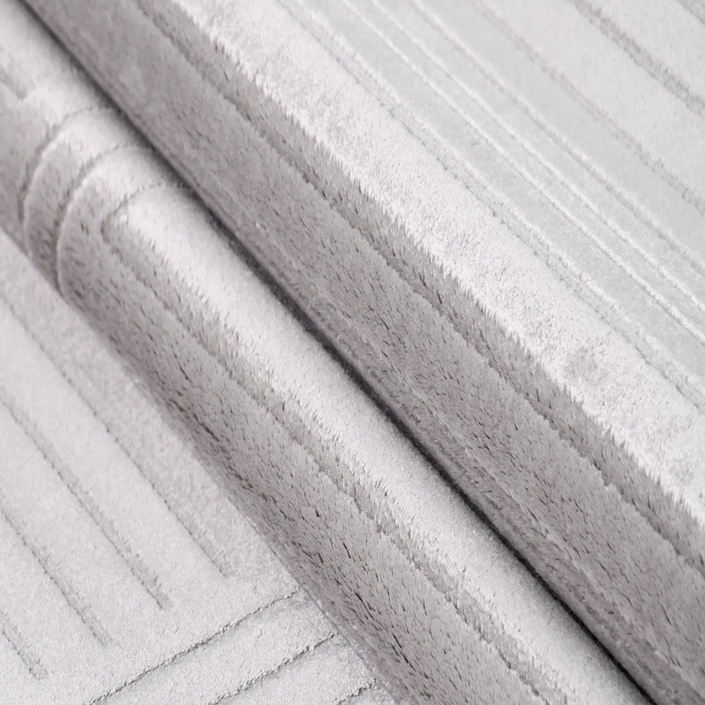 SHARED | Chervil Light Grey Geometric Modern Machine Woven Living Roo photo 4