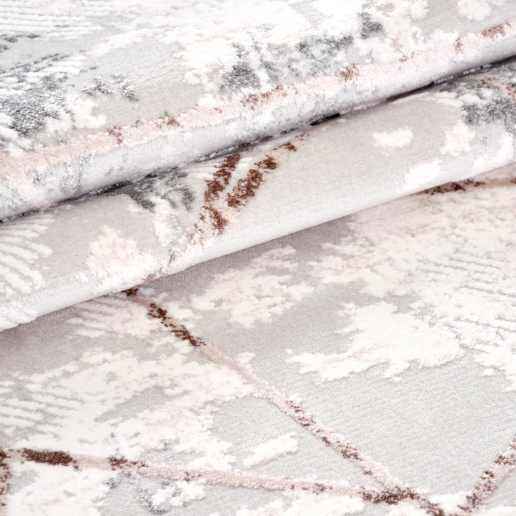 SHARED | Butte Cream Grey Abstract Modern Machine Woven Blush Rust Li photo 4
