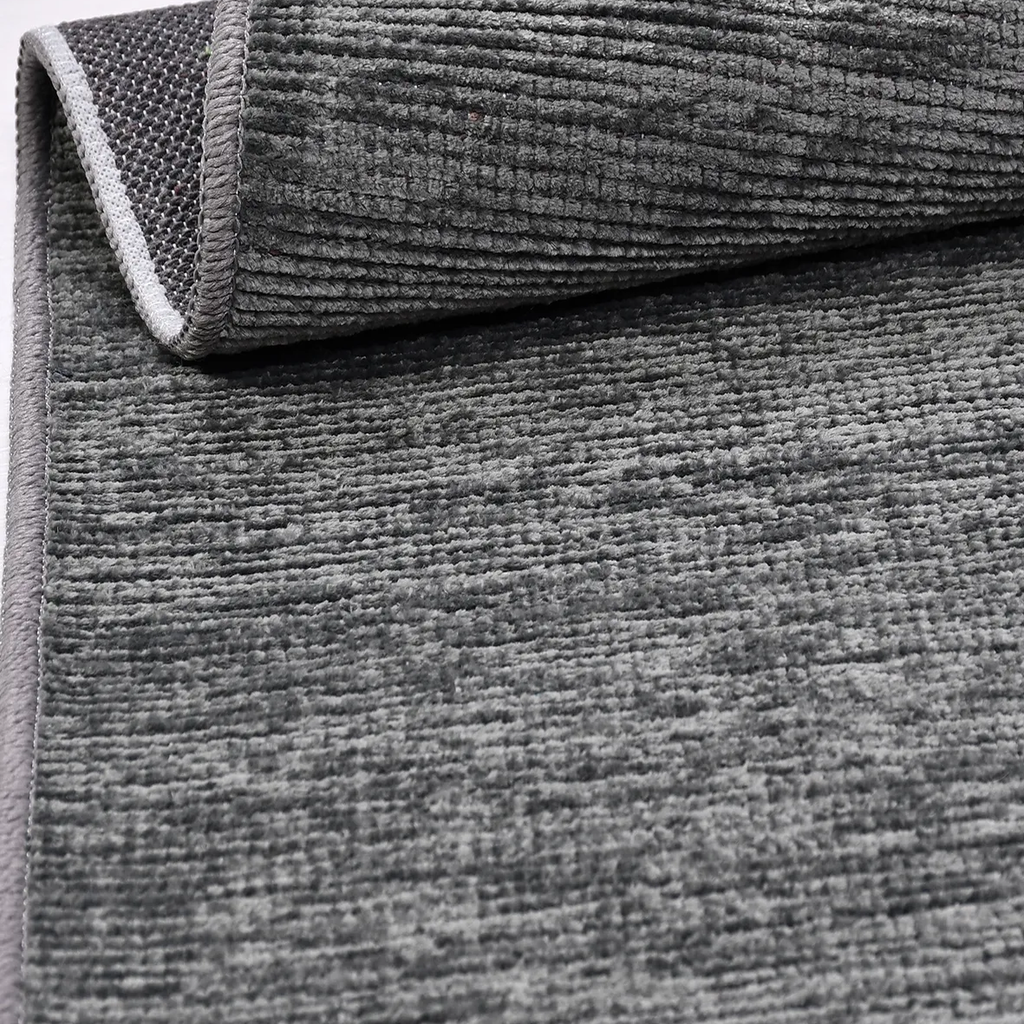 SHARED | Mimosa Charcoal Grey Solid Modern Machine Woven Living Room  photo 4