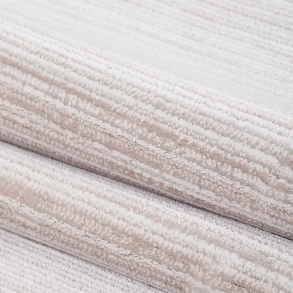 SHARED | Scree Cream Beige Modern Striped Machine Woven Living Room B photo 4