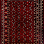 SHARED | Spinel Persian Style Traditional Machine Woven Red Navy Crea photo 4