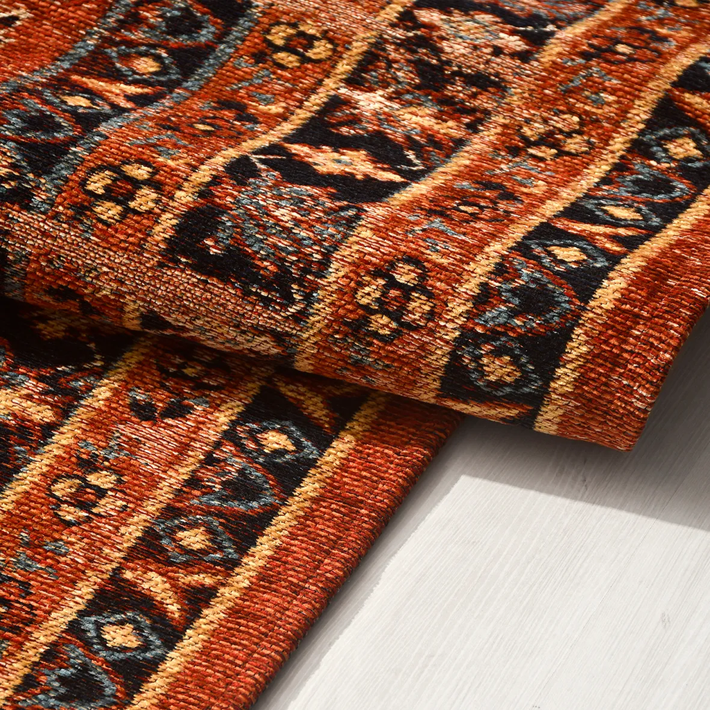 SHARED | Crescent Rust Persian Style Traditional Machine Woven Living photo 4
