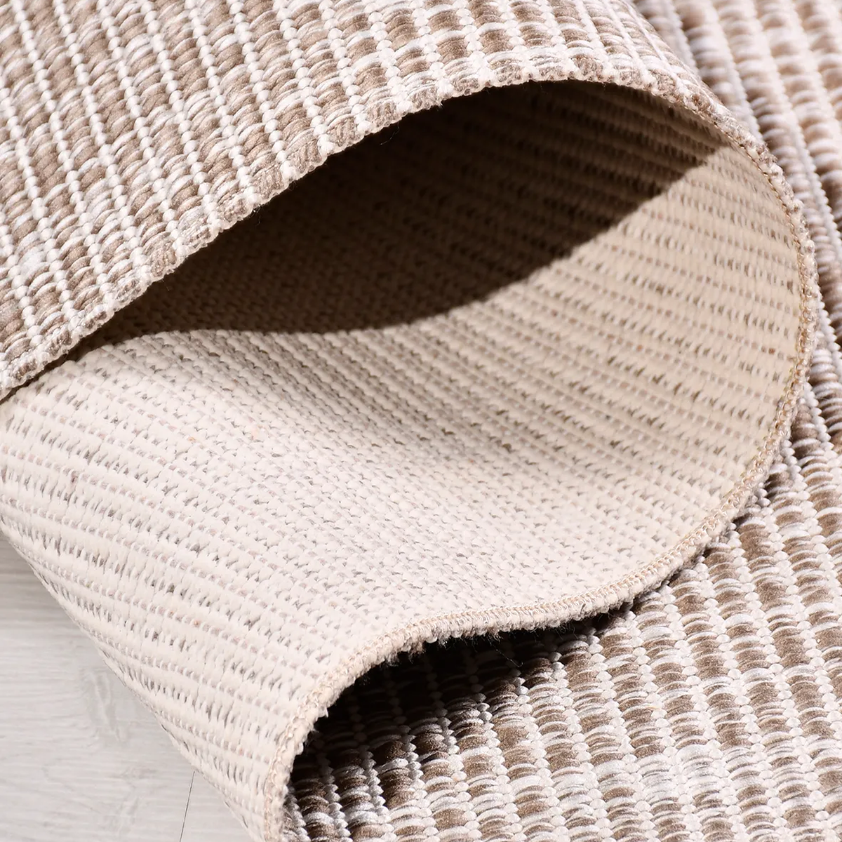 SHARED | Peridot Beige Solid Modern Machine Woven Cream Taupe Living  photo 4