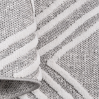 SHARED | Bilberry Modern Geometric Diamond Lattice Grey Ivory Machine photo 4