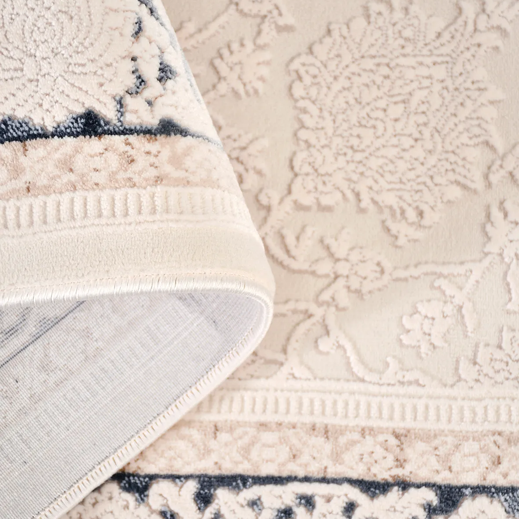 SHARED | Cinnabar Cream Navy Persian Style Traditional Machine Woven  photo 4