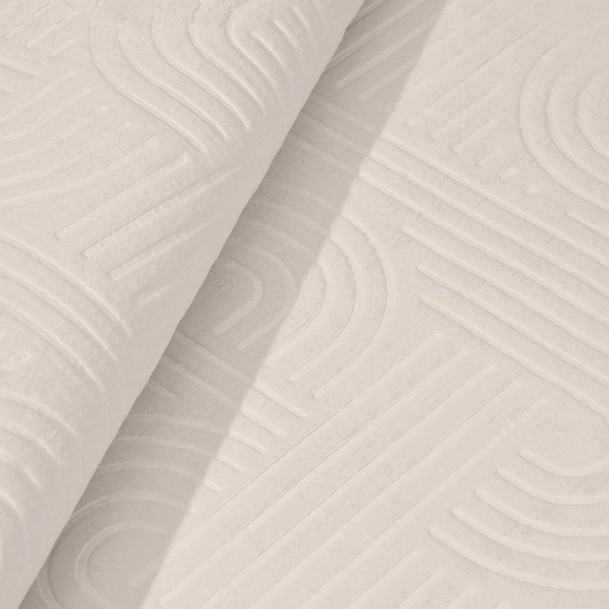 SHARED | Gloaming Cream Modern Geometric Carved Texture Machine Woven photo 4