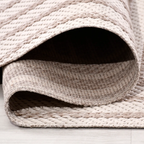 SHARED | Moonstone Cream Beige Abstract Carved Look Modern Machine Wo photo 4