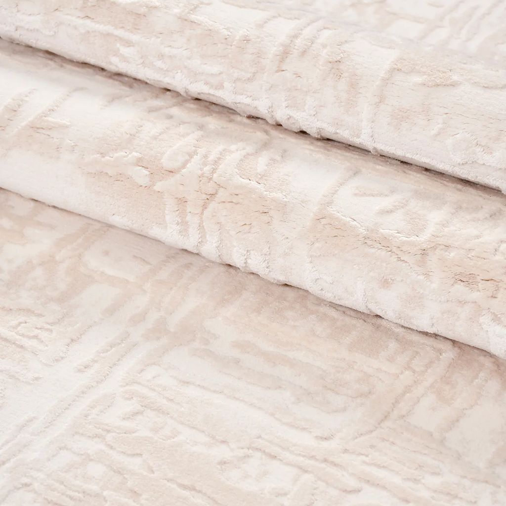 SHARED | Phaselis Cream Beige Abstract Modern Machine Woven Living Ro photo 4