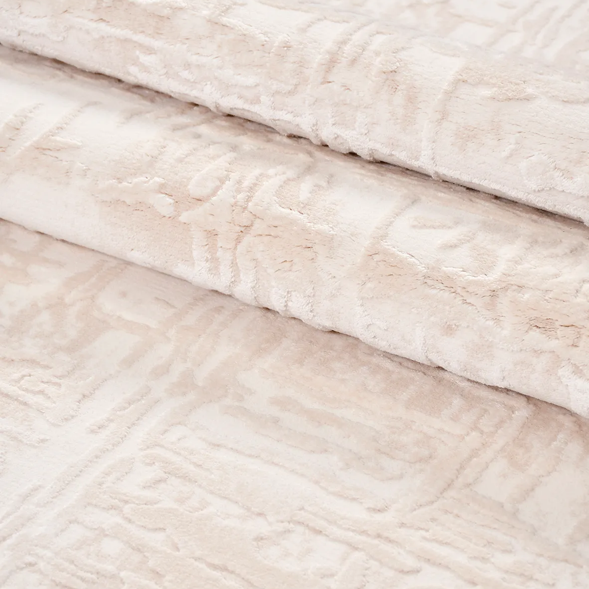 SHARED | Phaselis Cream Beige Abstract Modern Machine Woven Living Ro photo 4