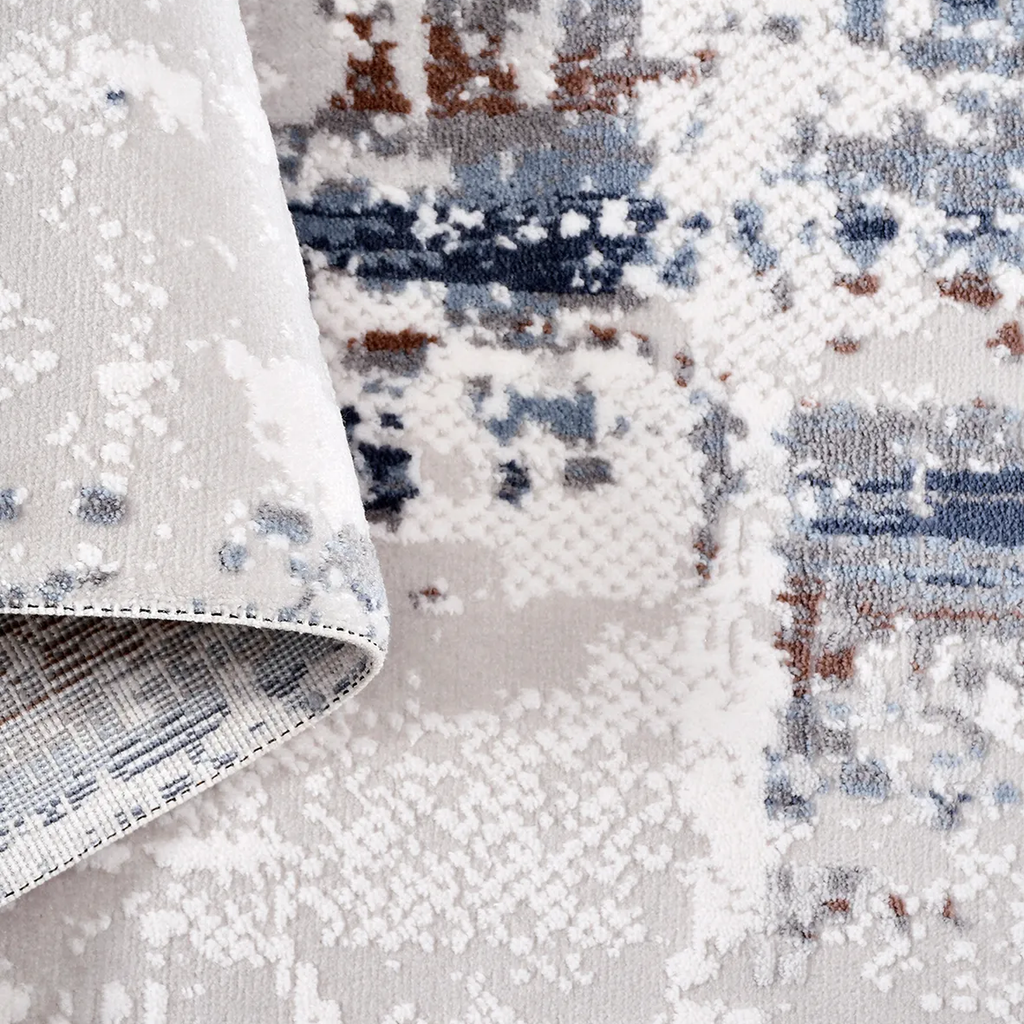 SHARED | Bluff Cream Grey Abstract Modern Machine Woven Living Room B photo 5