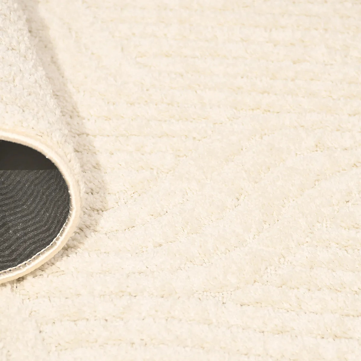 SHARED | Snowmelt Cream Abstract Modern Machine Woven Textured Living photo 5