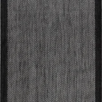 SHARED | Tamarisk Black Grey Geometric Herringbone Modern Machine Wov photo 4