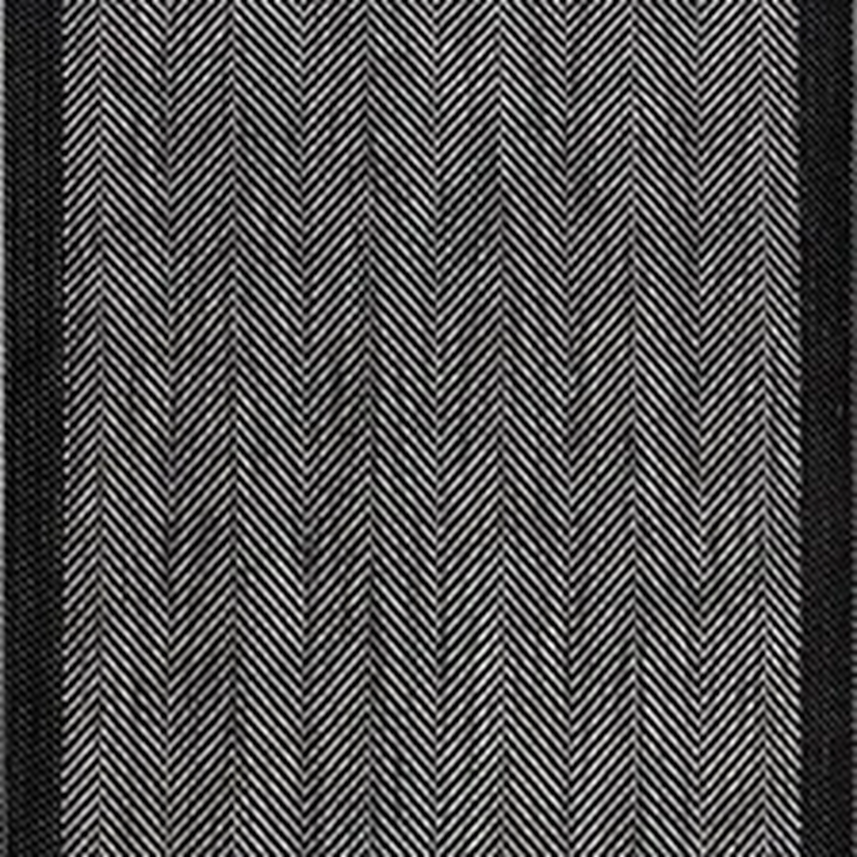 SHARED | Tamarisk Black Grey Geometric Herringbone Modern Machine Wov photo 4
