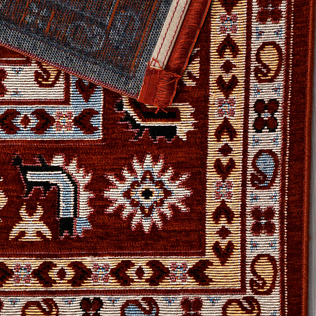SHARED | Firelight Rust Red Persian Style Traditional Machine Woven L photo 5