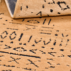 SHARED | Ivywood Camel Black Abstract Boho Tribal Style Machine Woven photo 5
