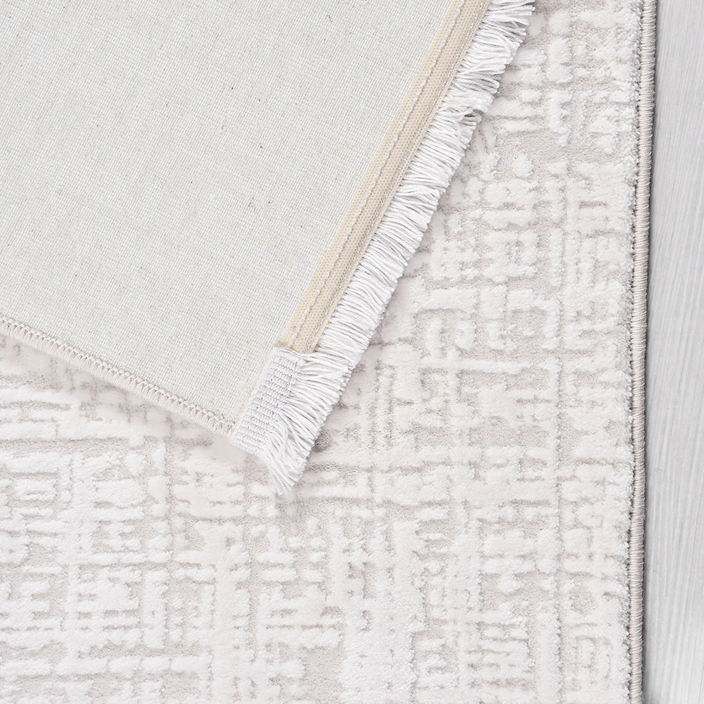 SHARED | Cappadocia Cream Abstract Modern Machine Woven Ivory Living  photo 5