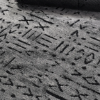 SHARED | Lichen Charcoal Grey Boho Geometric Tribal Print Machine Wov photo 5