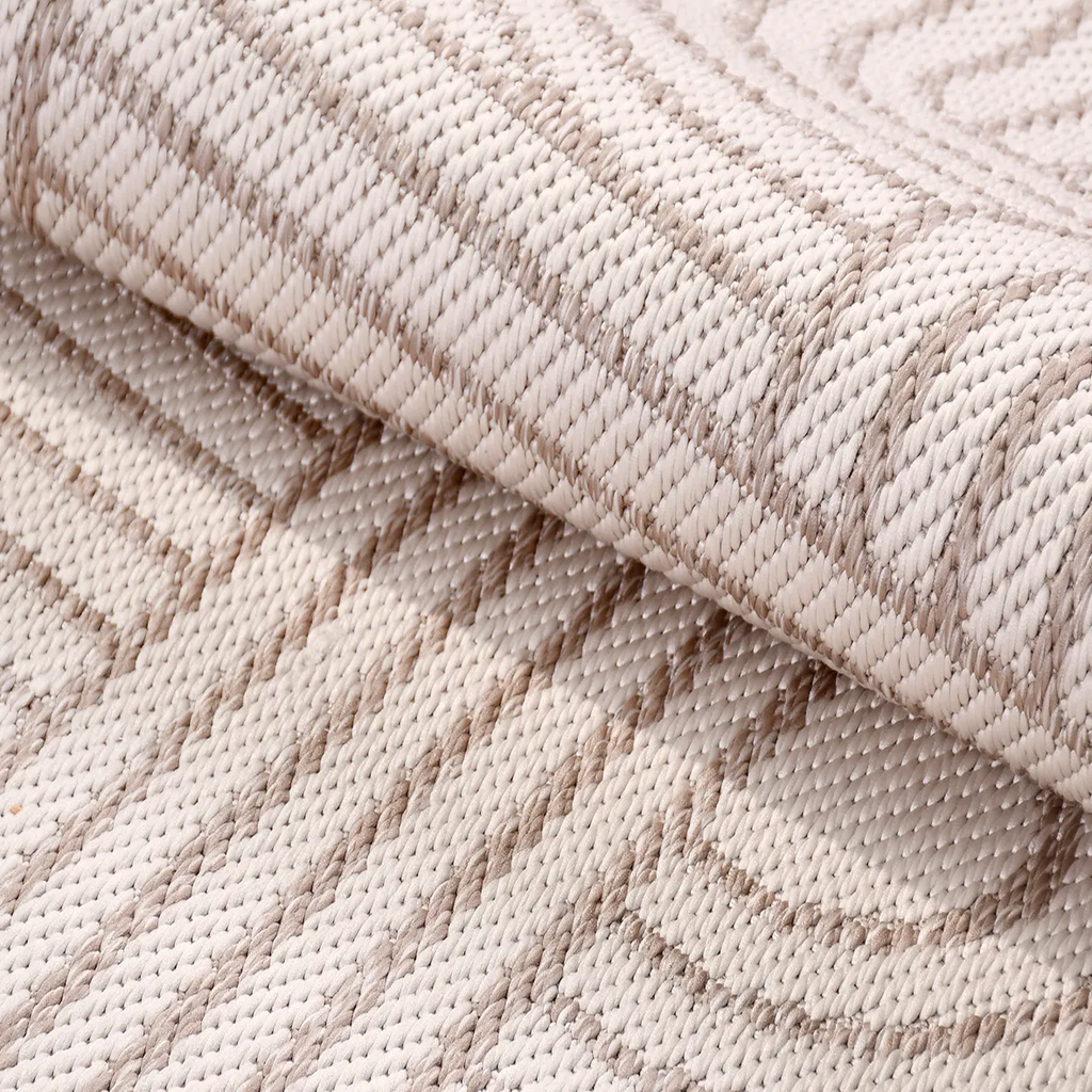 SHARED | Moonstone Cream Beige Abstract Carved Look Modern Machine Wo photo 5