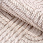 SHARED | Moonstone Cream Beige Abstract Carved Look Modern Machine Wo photo 5