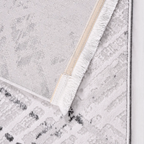 SHARED | Safranbolu Light Grey Cream Abstract Modern Machine Woven Li photo 5