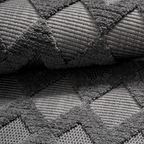 SHARED | Mezzanine Charcoal Grey Cream Chequered Modern Machine Woven photo 4