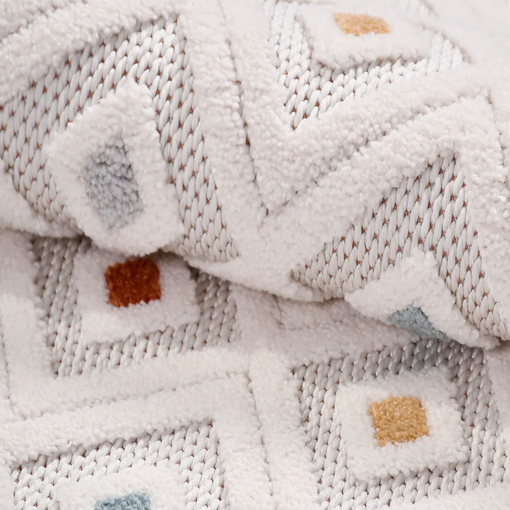 SHARED | Nave Ivory Geometric Diamond Machine Woven Transitional Mode photo 4