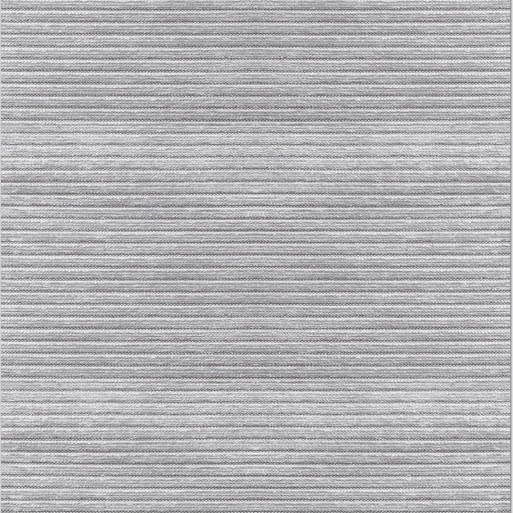 SHARED | Oakford Grey Silver Striped Modern Machine Woven Living Room photo 5