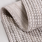 SHARED | Quadrangle Ivory Grey Solid Textured Transitional Modern Mac photo 4