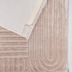 SHARED | Broom Blush Beige Modern Geometric High-Low Machine Woven Li photo 5