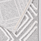 SHARED | Bilberry Modern Geometric Diamond Lattice Grey Ivory Machine photo 5