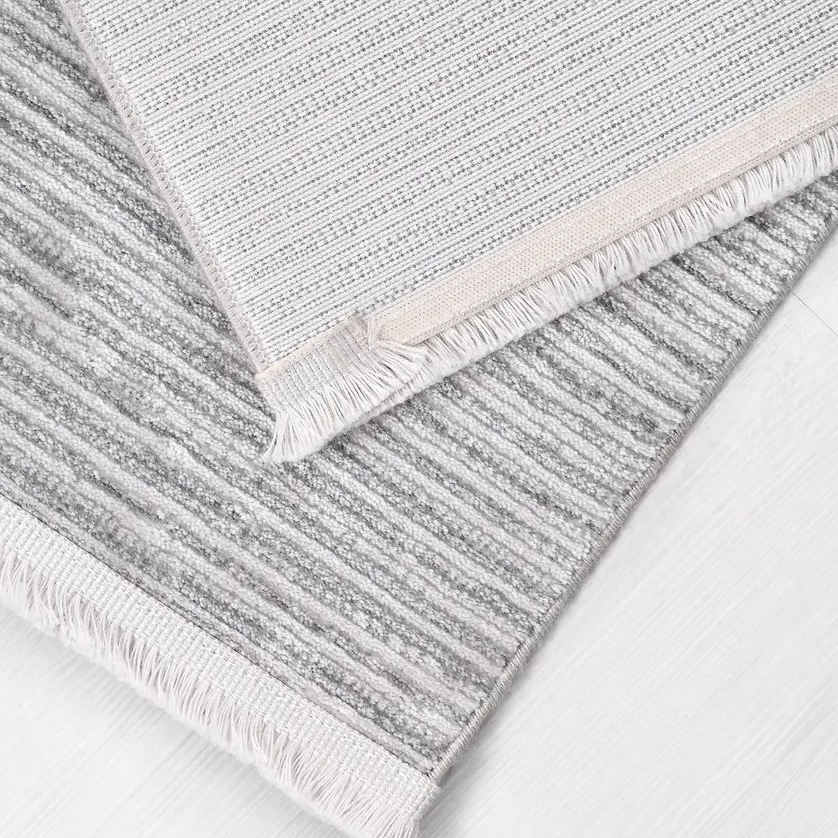 SHARED | Scarp Light Grey Modern Striped Machine Woven Living Room Be photo 5
