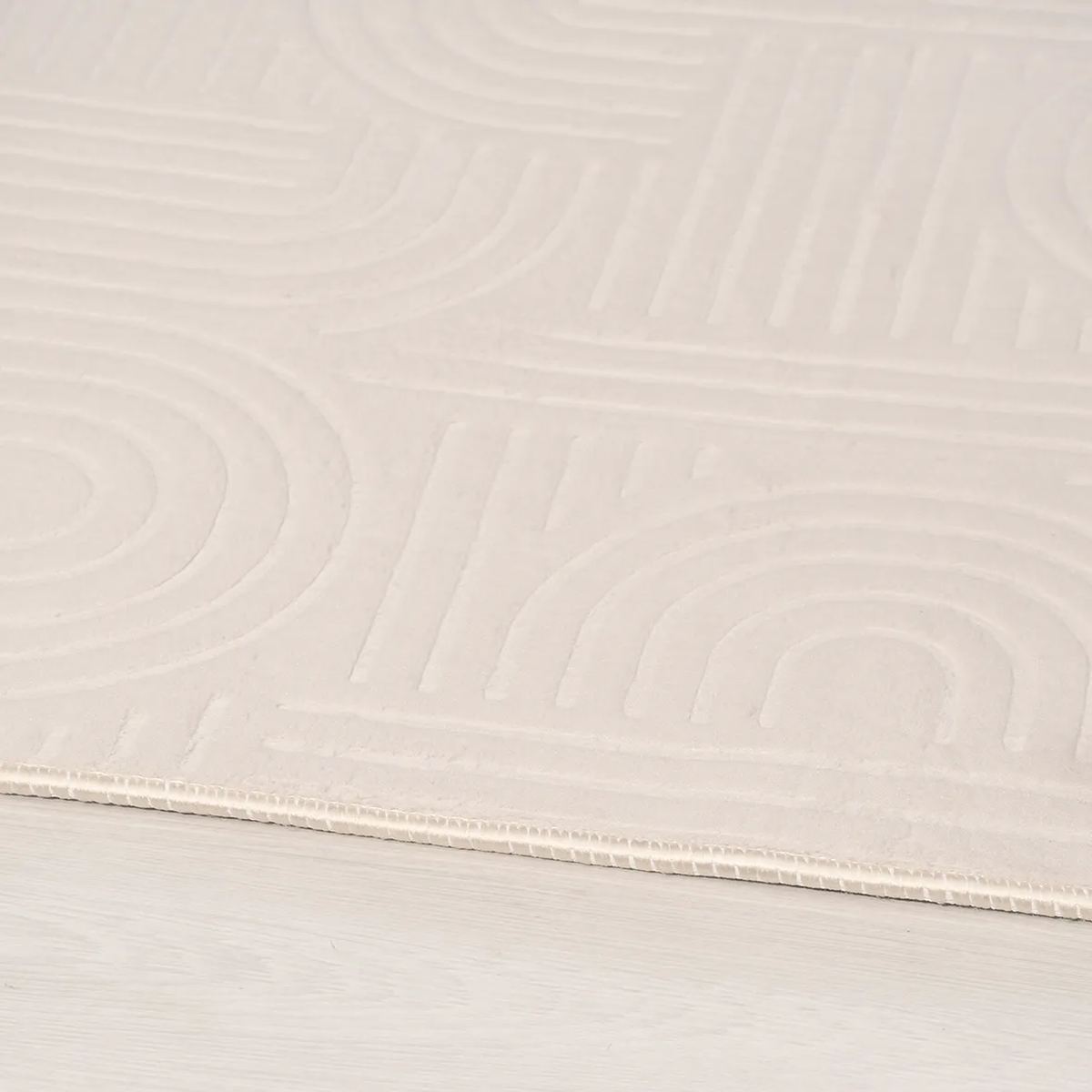 SHARED | Gloaming Cream Modern Geometric Carved Texture Machine Woven photo 5