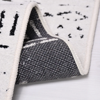 SHARED | Lilac Cream Black Abstract Boho Machine Woven Living Room Be photo 5