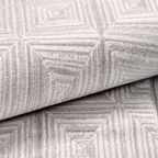 SHARED | Zircon Cream Mid-Century Modern Geometric Machine Woven Livi photo 4