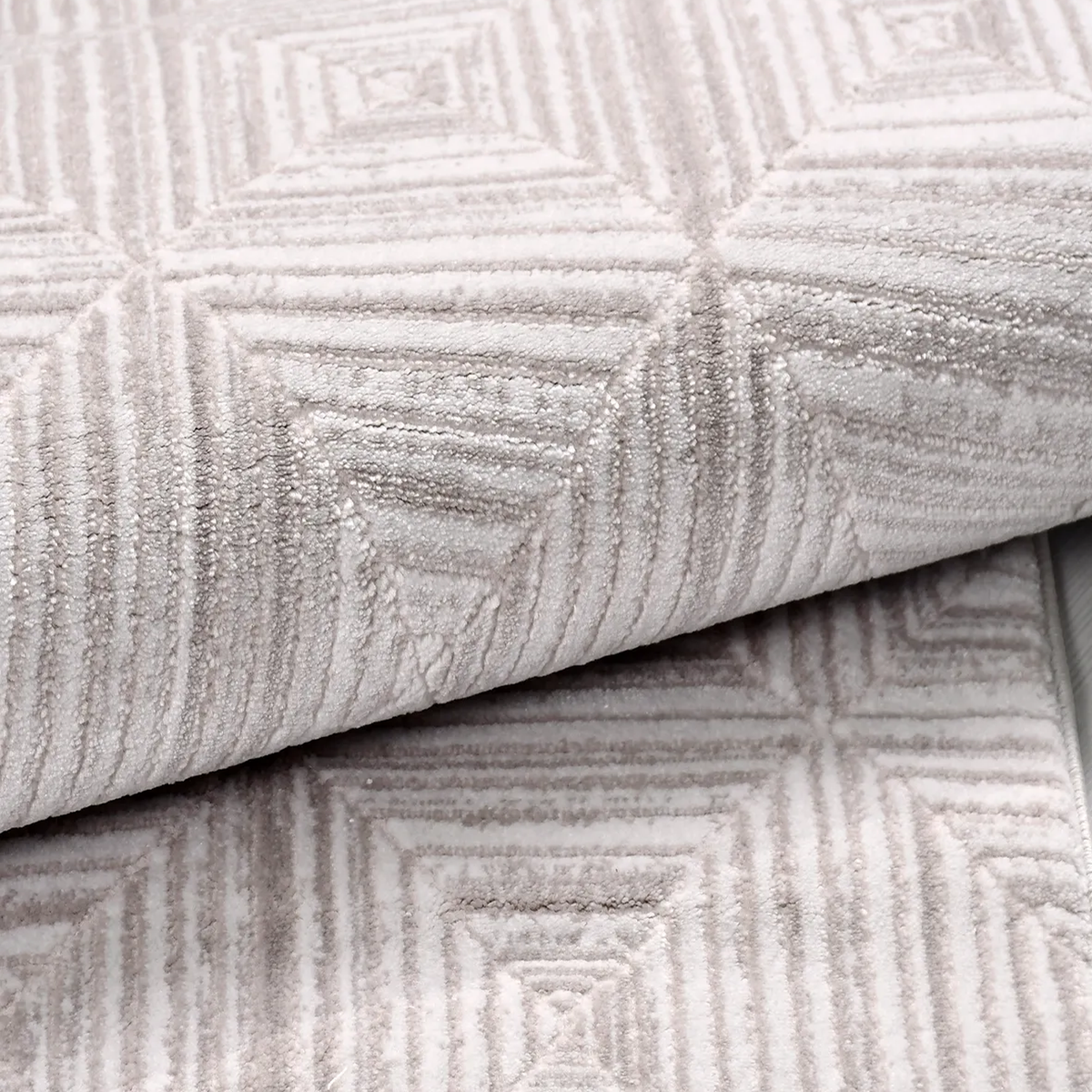 SHARED | Zircon Cream Mid-Century Modern Geometric Machine Woven Livi photo 4