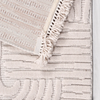 SHARED | Kekova Cream Abstract Modern Machine Woven Ivory Beige Livin photo 5