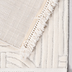 SHARED | Marmaris Cream Geometric Modern Machine Woven Ivory Living R photo 5
