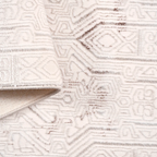 SHARED | Hurst Cream Grey Abstract Modern Machine Woven Living Room B photo 5
