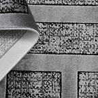 SHARED | Combe Grey Geometric Maze Modern Machine Woven Living Room B photo 5