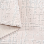 SHARED | Swale Cream Abstract Modern Machine Woven Ivory Living Room  photo 5
